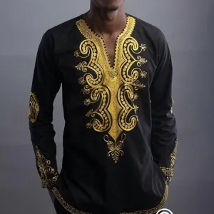 African Dashiki  V-neck Long Sleeve