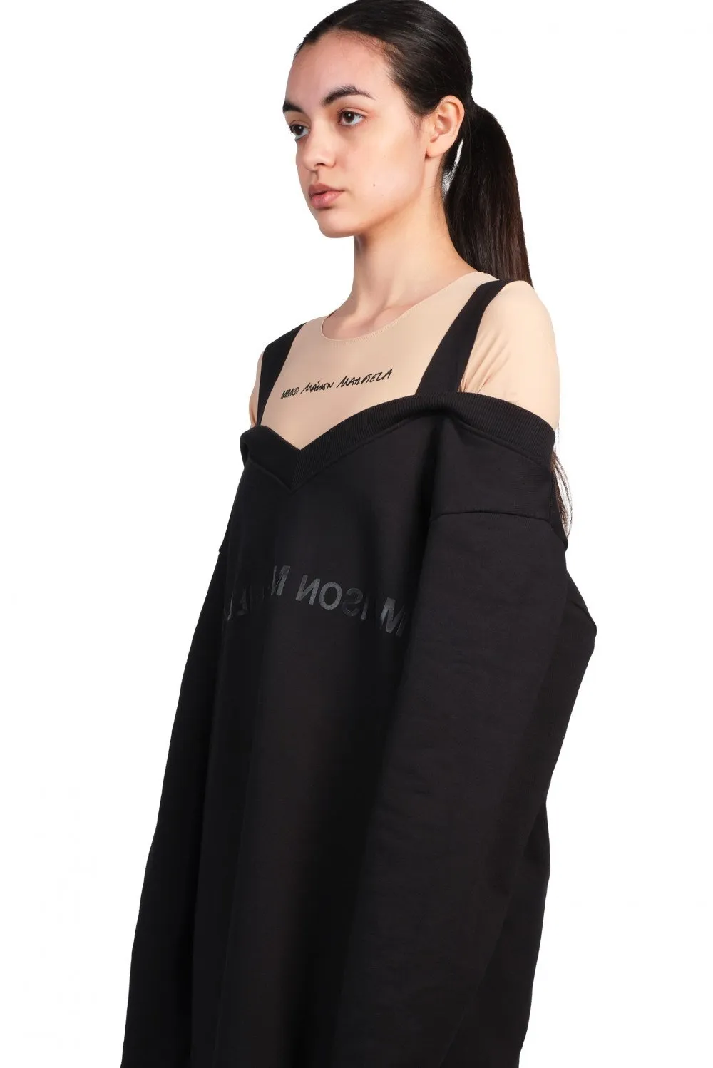 Black Logo Sweatshirt Dress