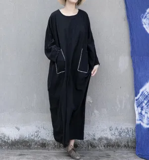 Black Women Dresses Casual Loose Women Dresses SSM97215