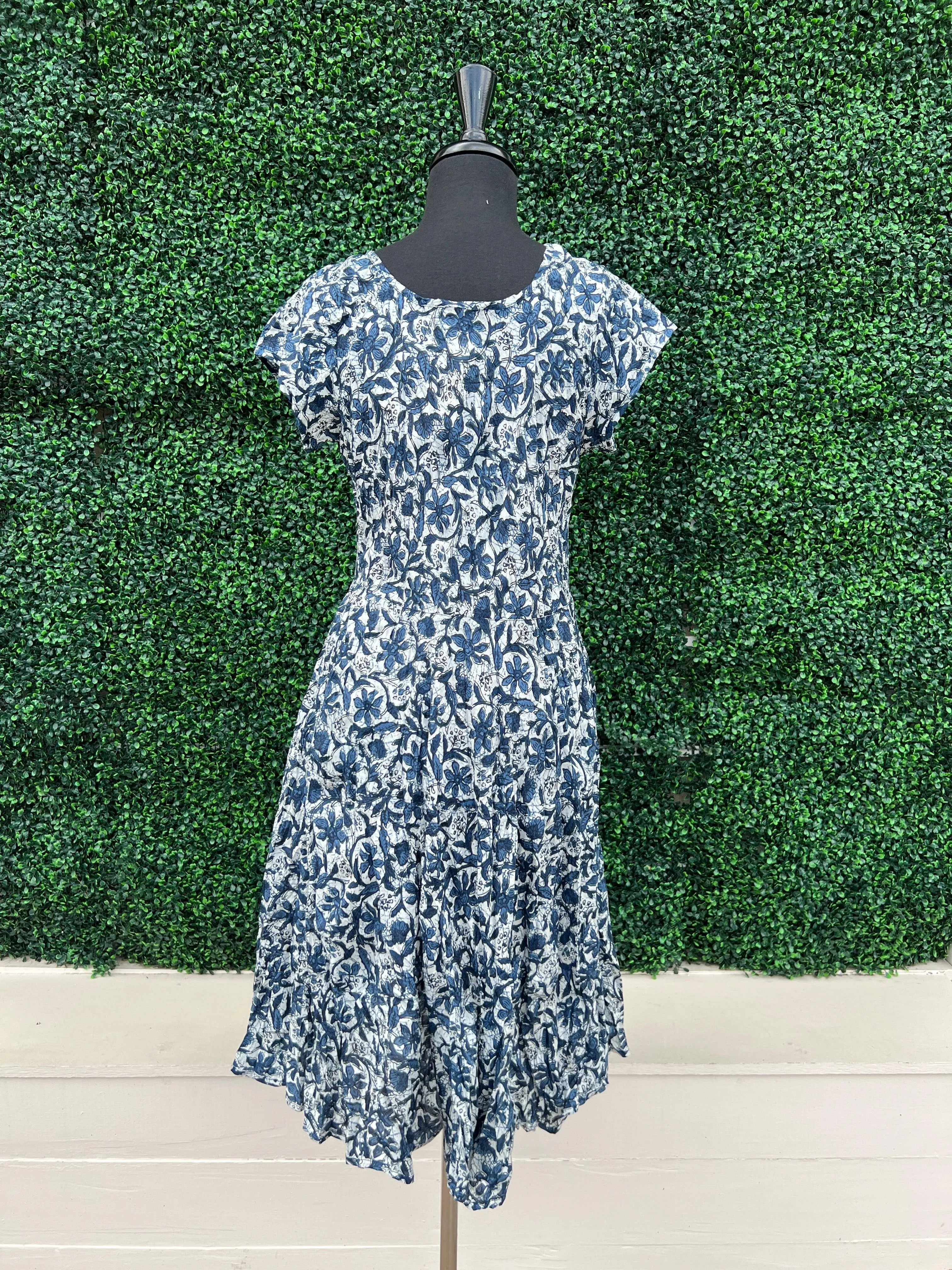 Blue and White Chinoiserie Dress