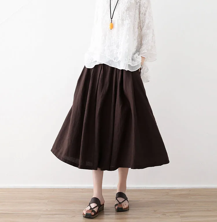 Casual Summer Women Skirts Women Skirts Women Linen Cotton Skirts ATM962315