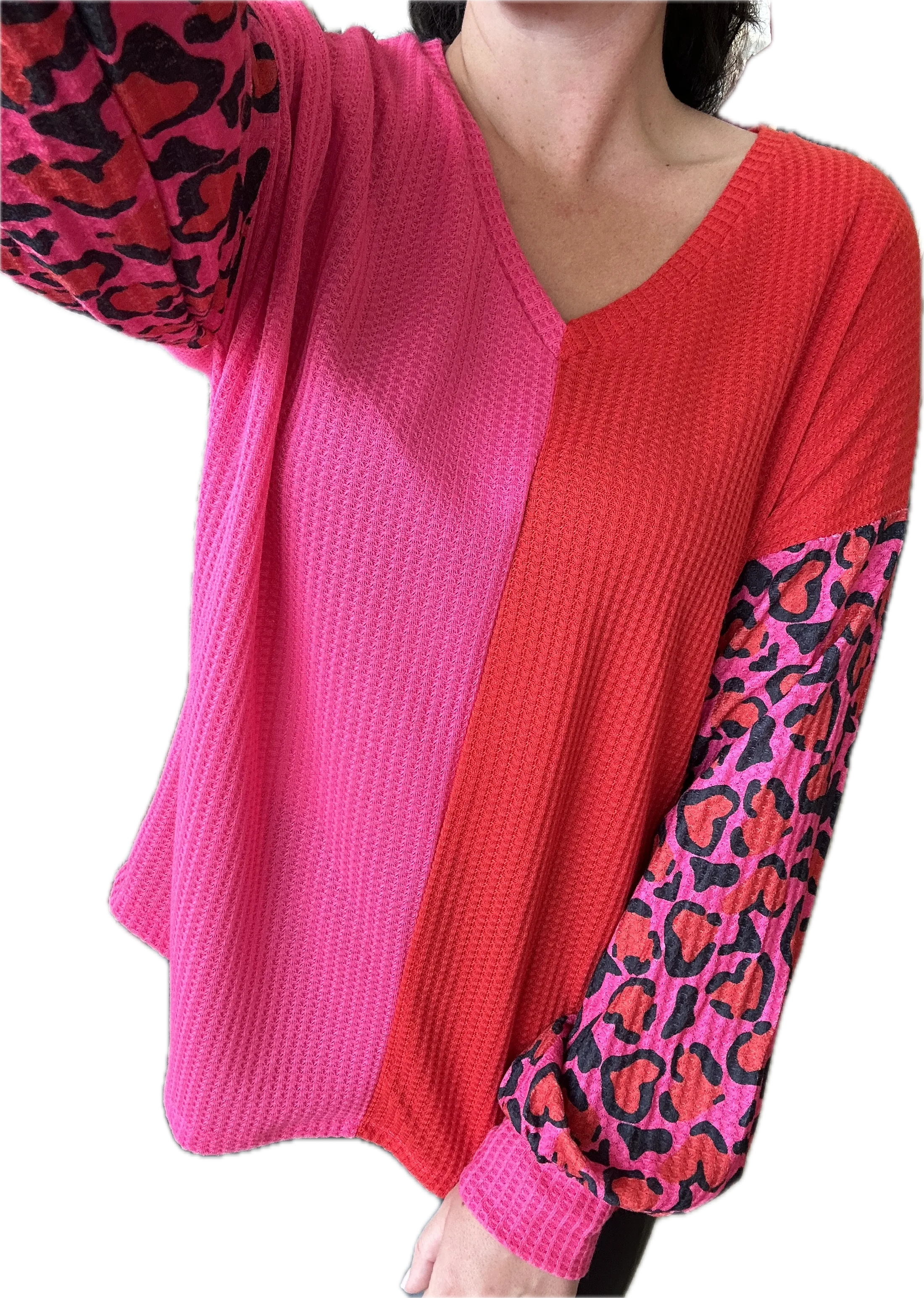 Color Block Heart Top