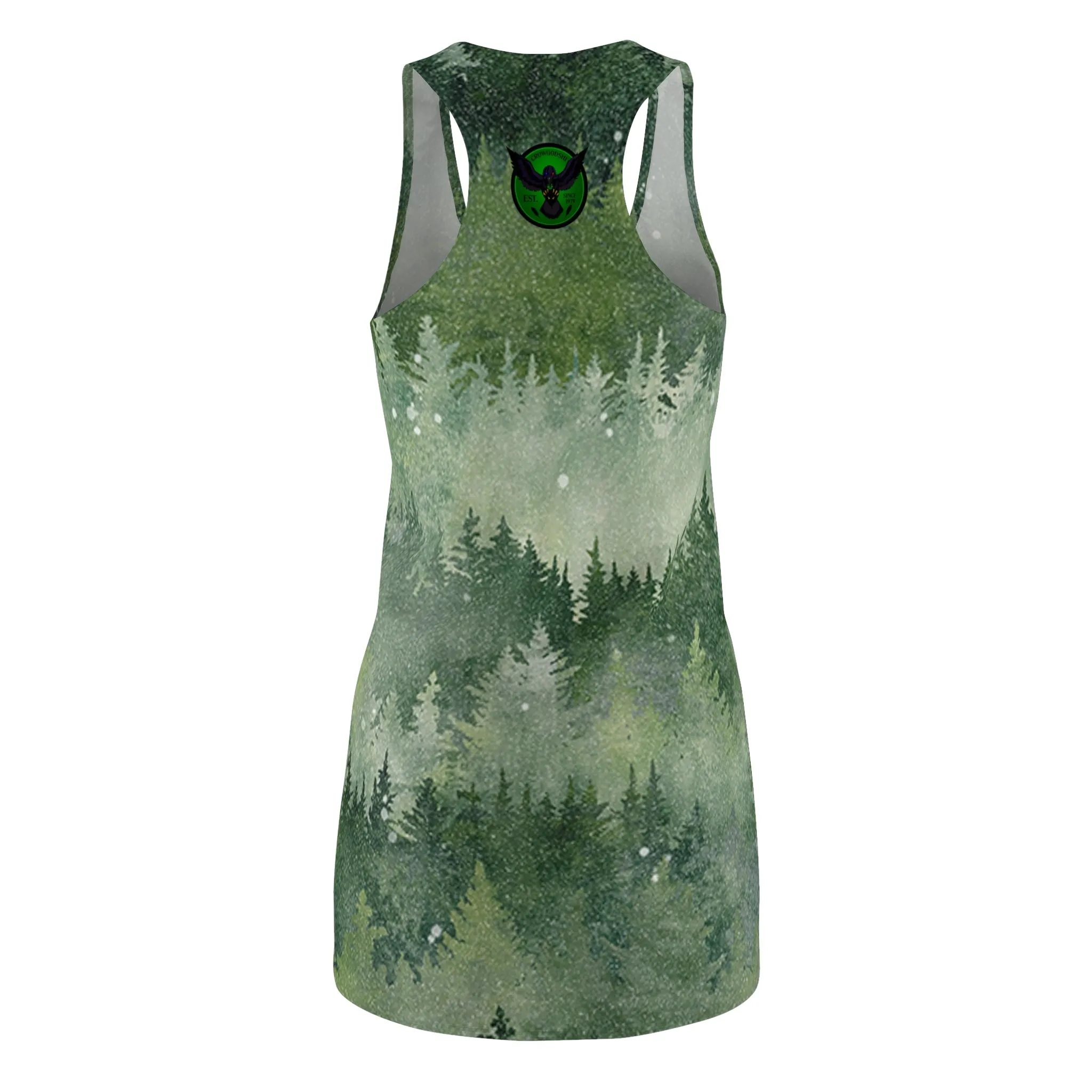 Crowgodshi Women's Forest Fog Racerback Dress