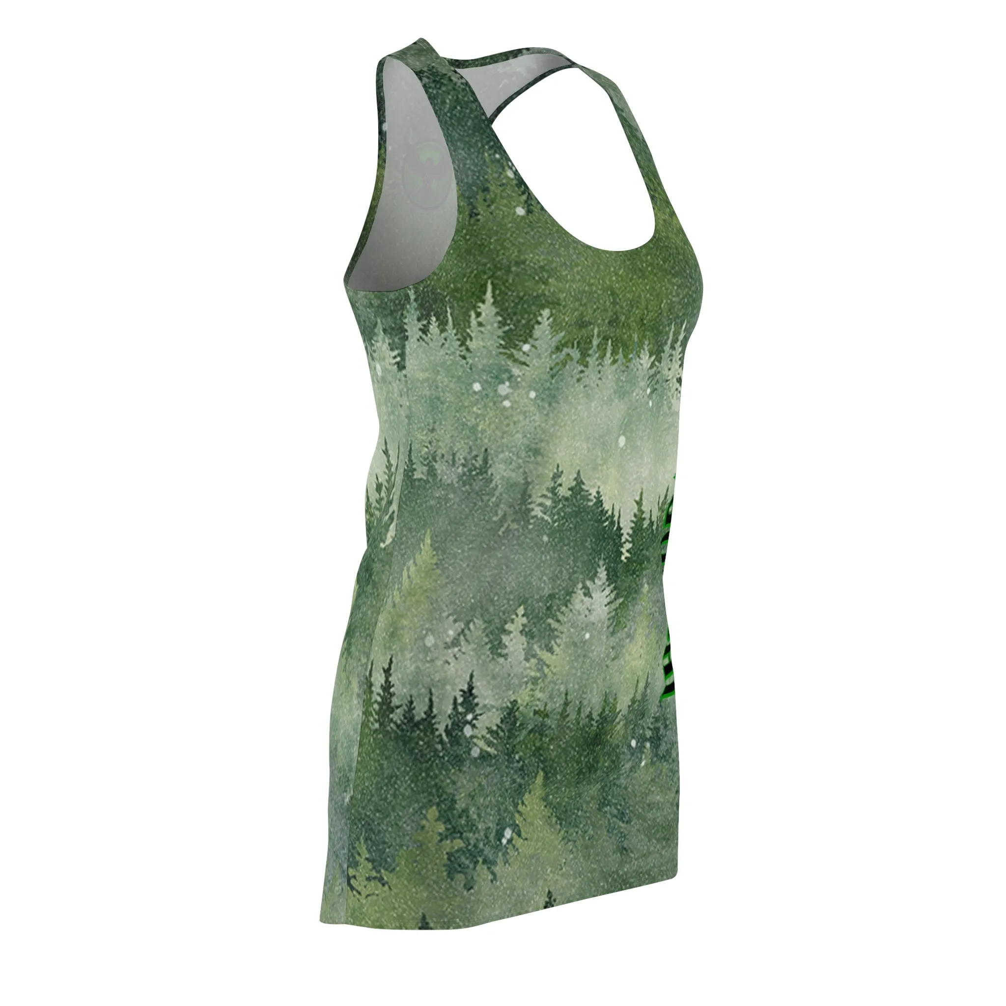 Crowgodshi Women's Forest Fog Racerback Dress