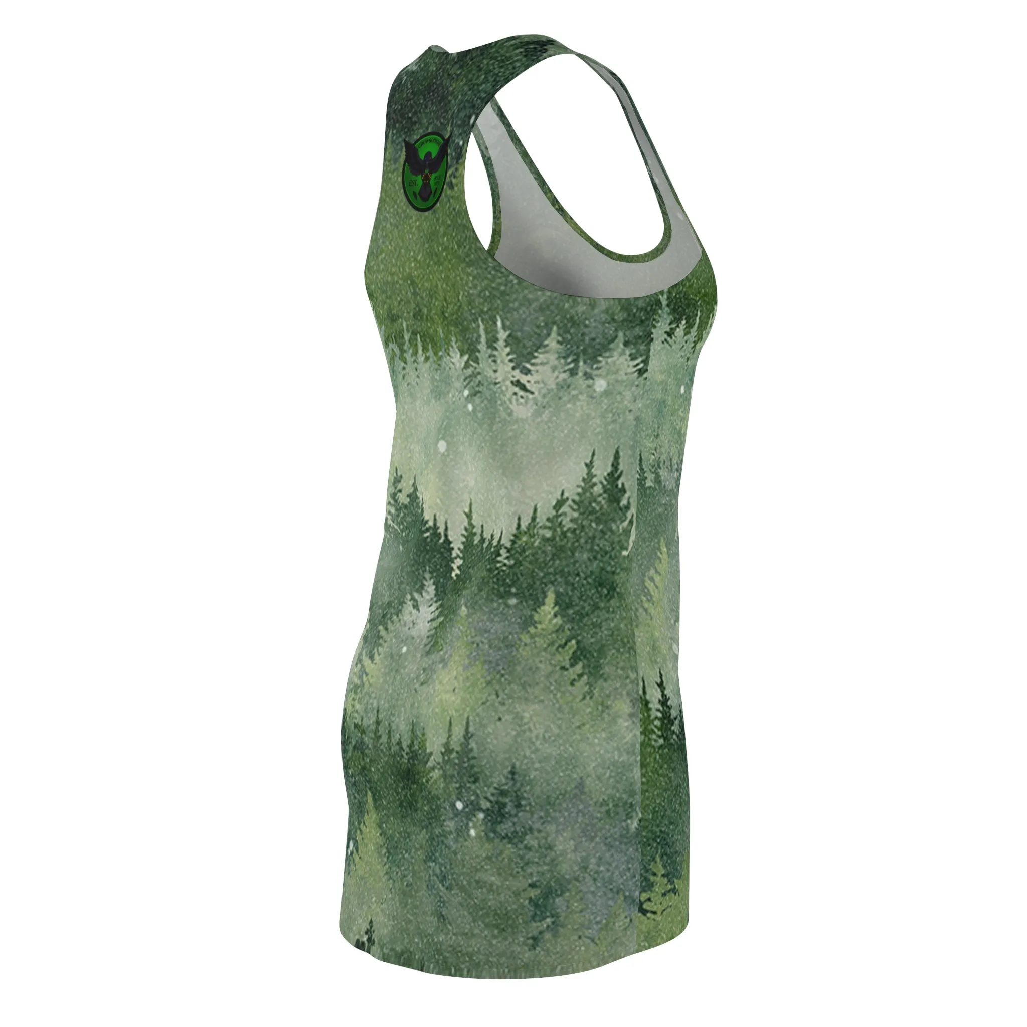 Crowgodshi Women's Forest Fog Racerback Dress