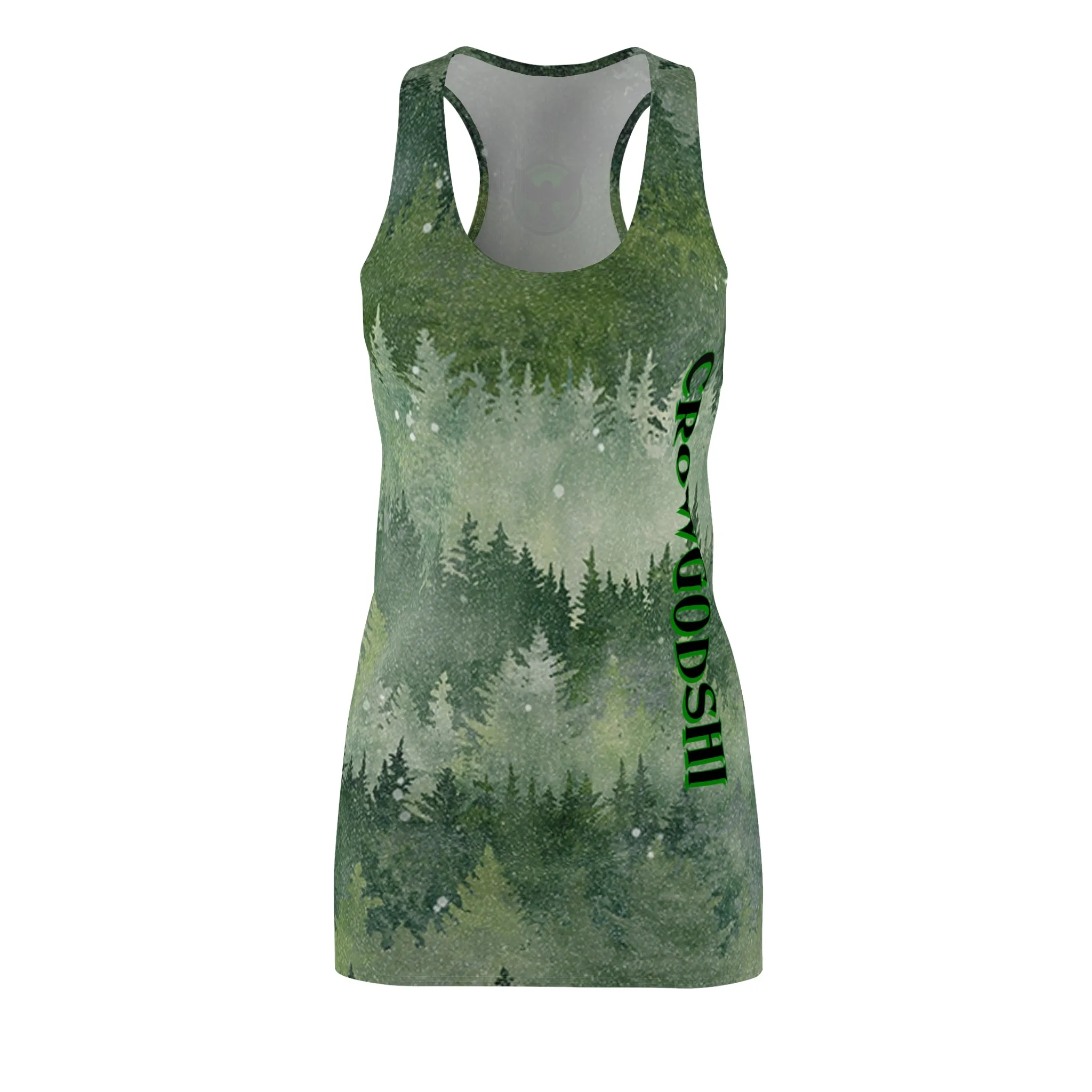 Crowgodshi Women's Forest Fog Racerback Dress