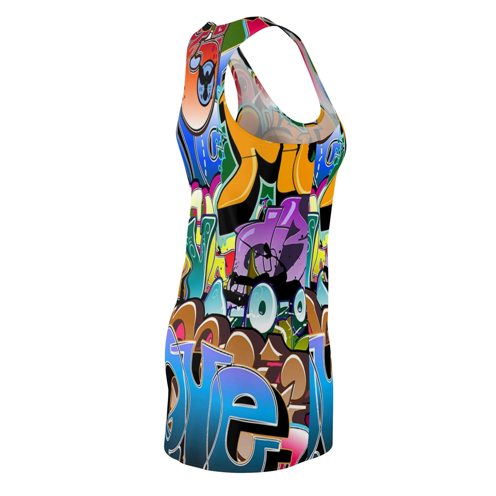 Crowgodshi Women's Graffiti Racerback Dress