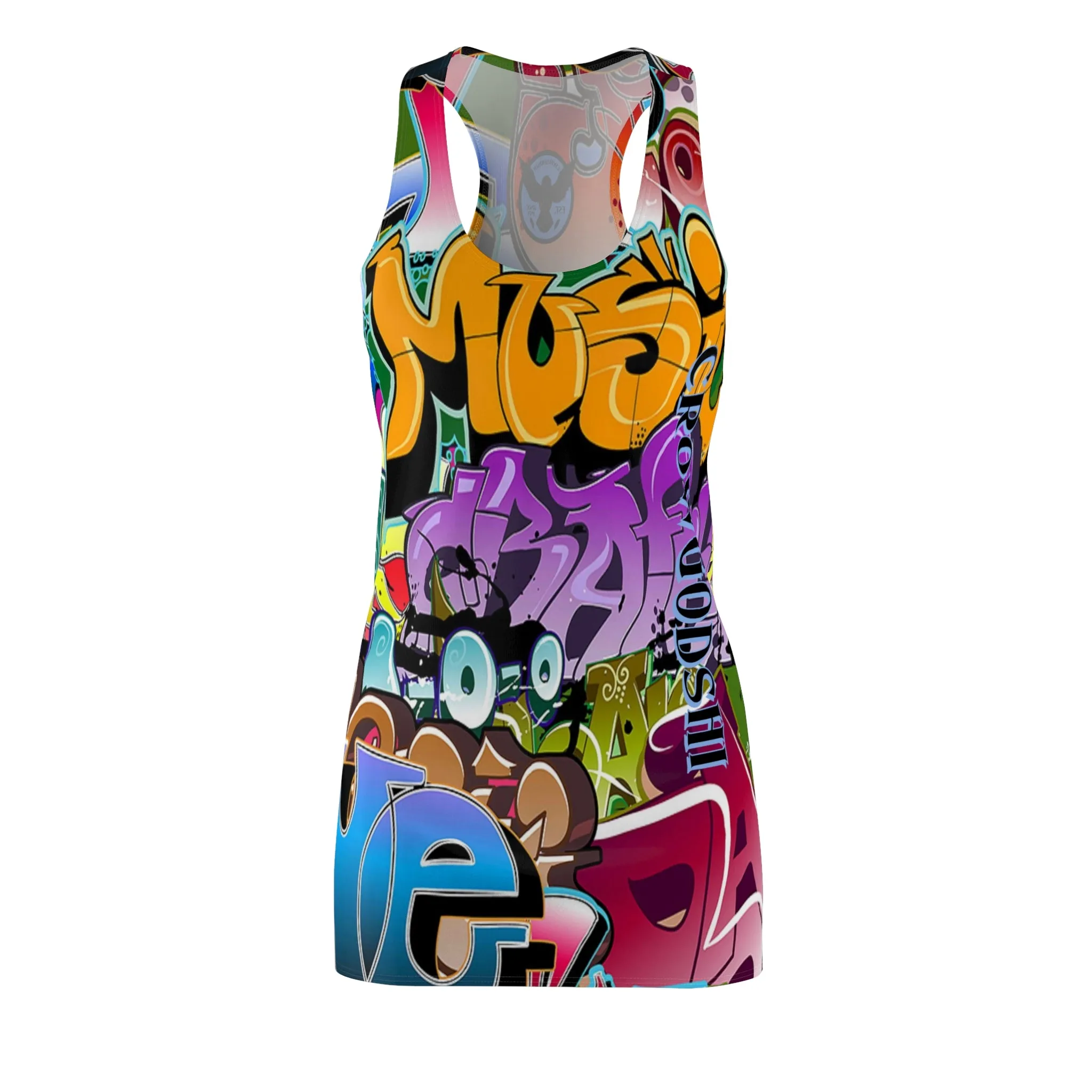 Crowgodshi Women's Graffiti Racerback Dress