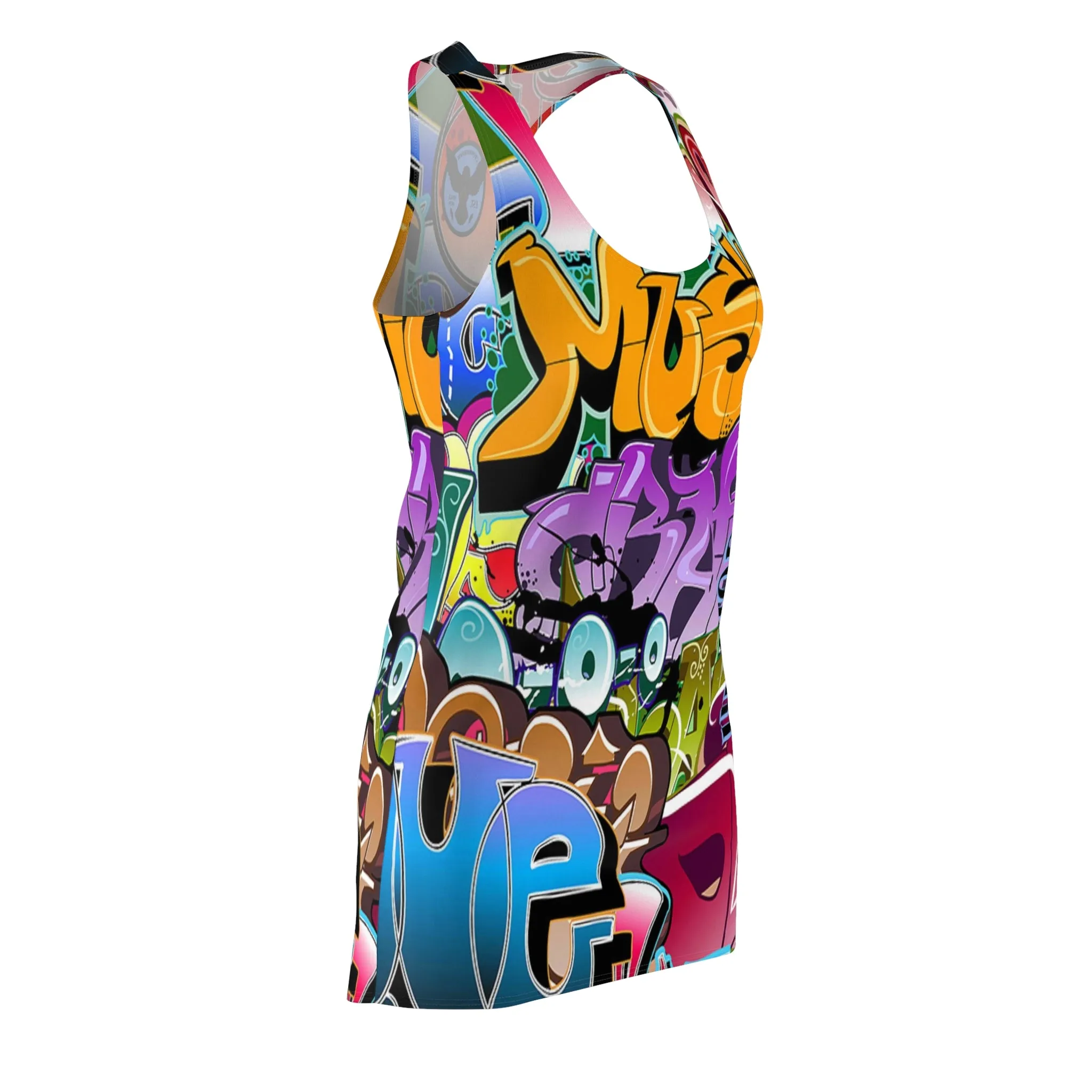 Crowgodshi Women's Graffiti Racerback Dress