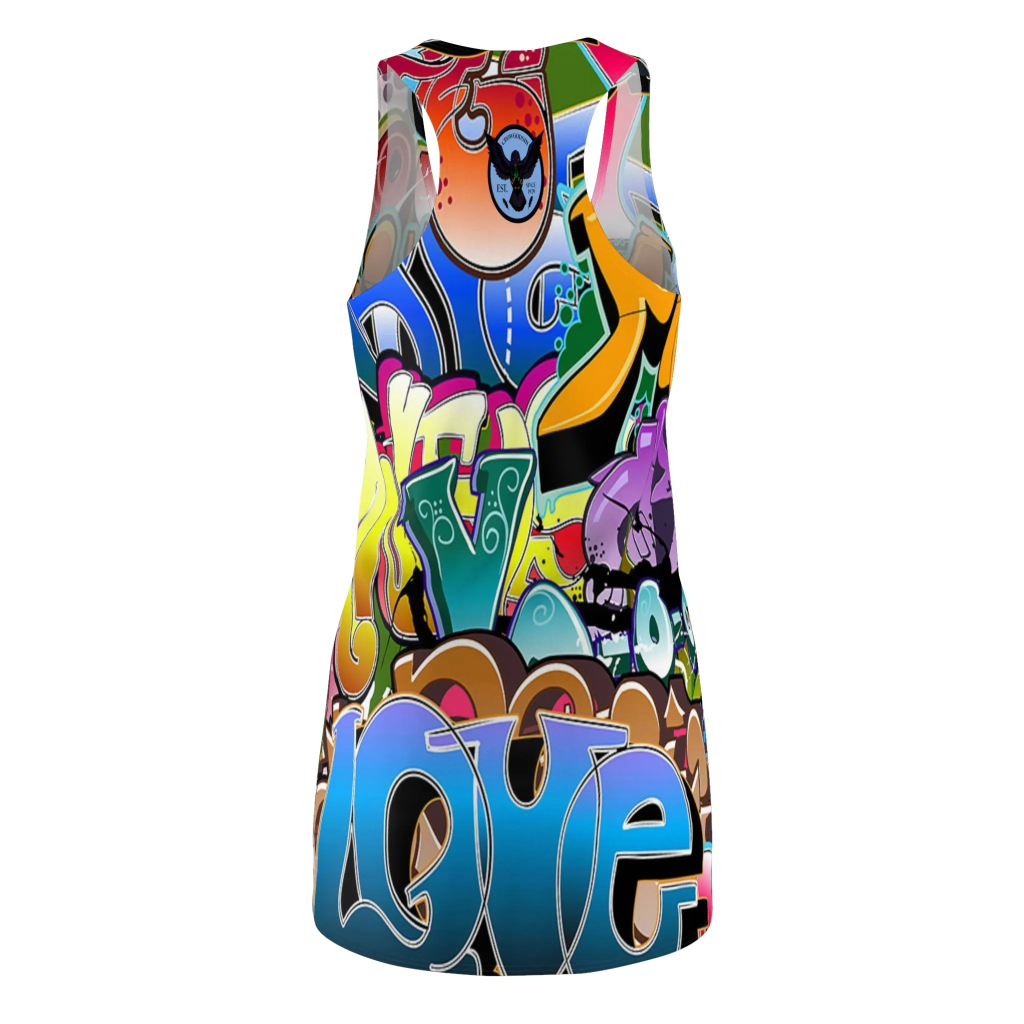 Crowgodshi Women's Graffiti Racerback Dress