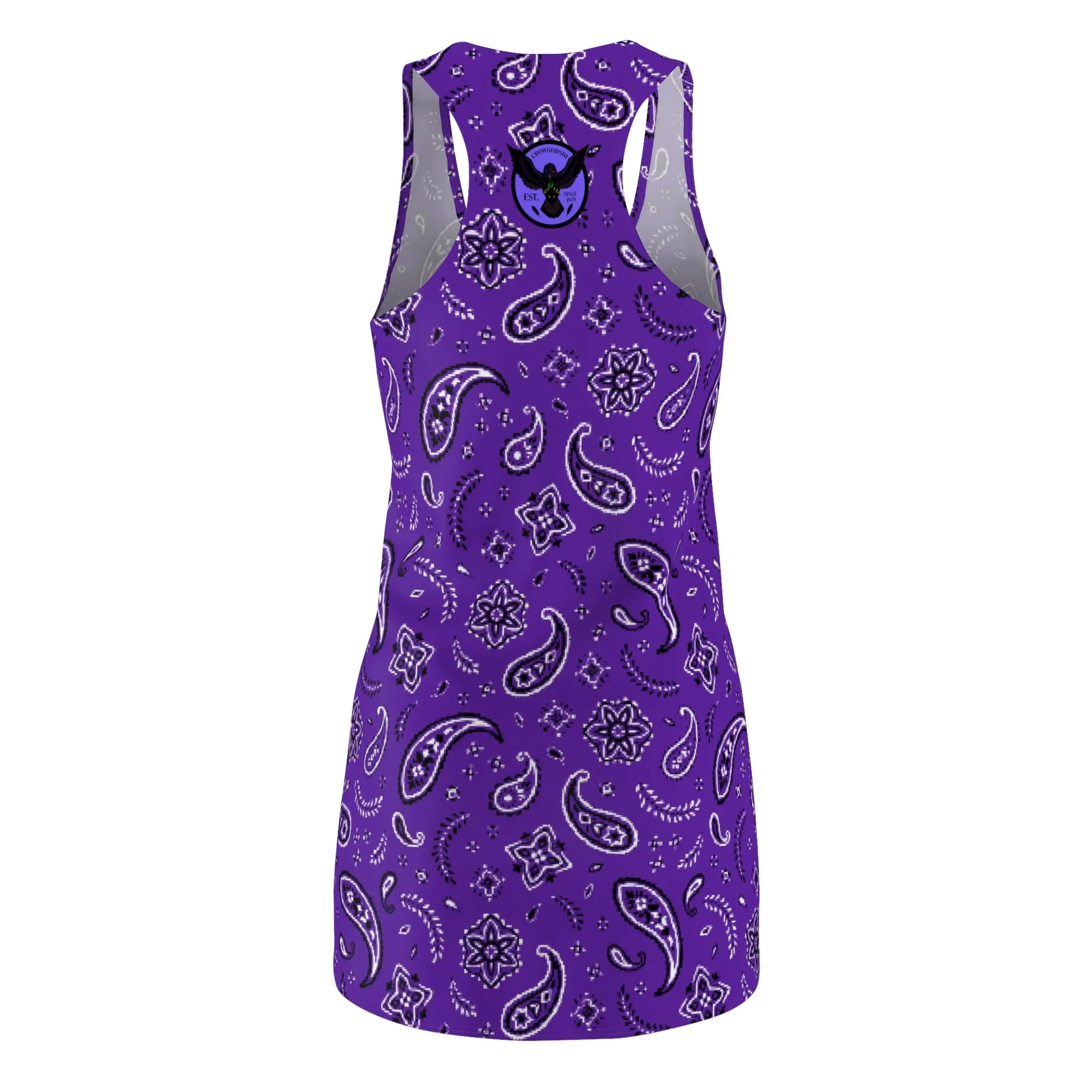 Crowgodshi Women's Purple Colors Racerback Dress