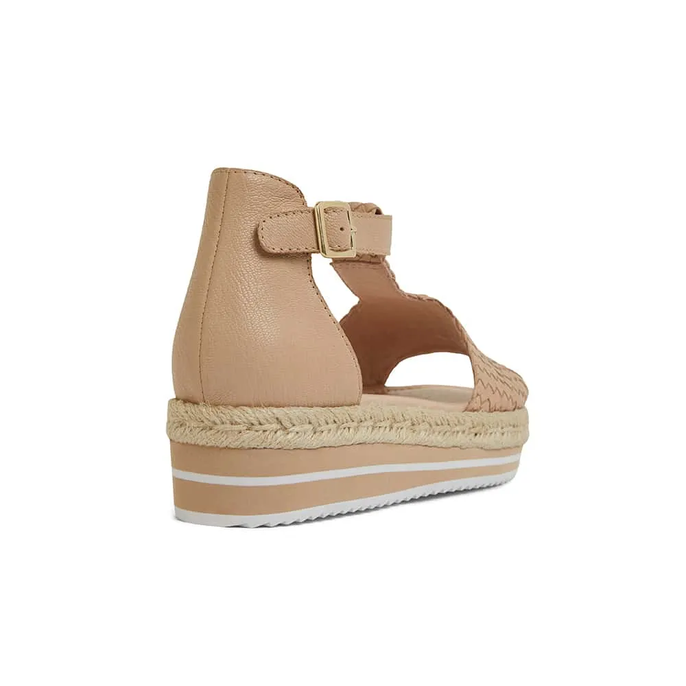 Daze Sandal in Nude Weave Leather