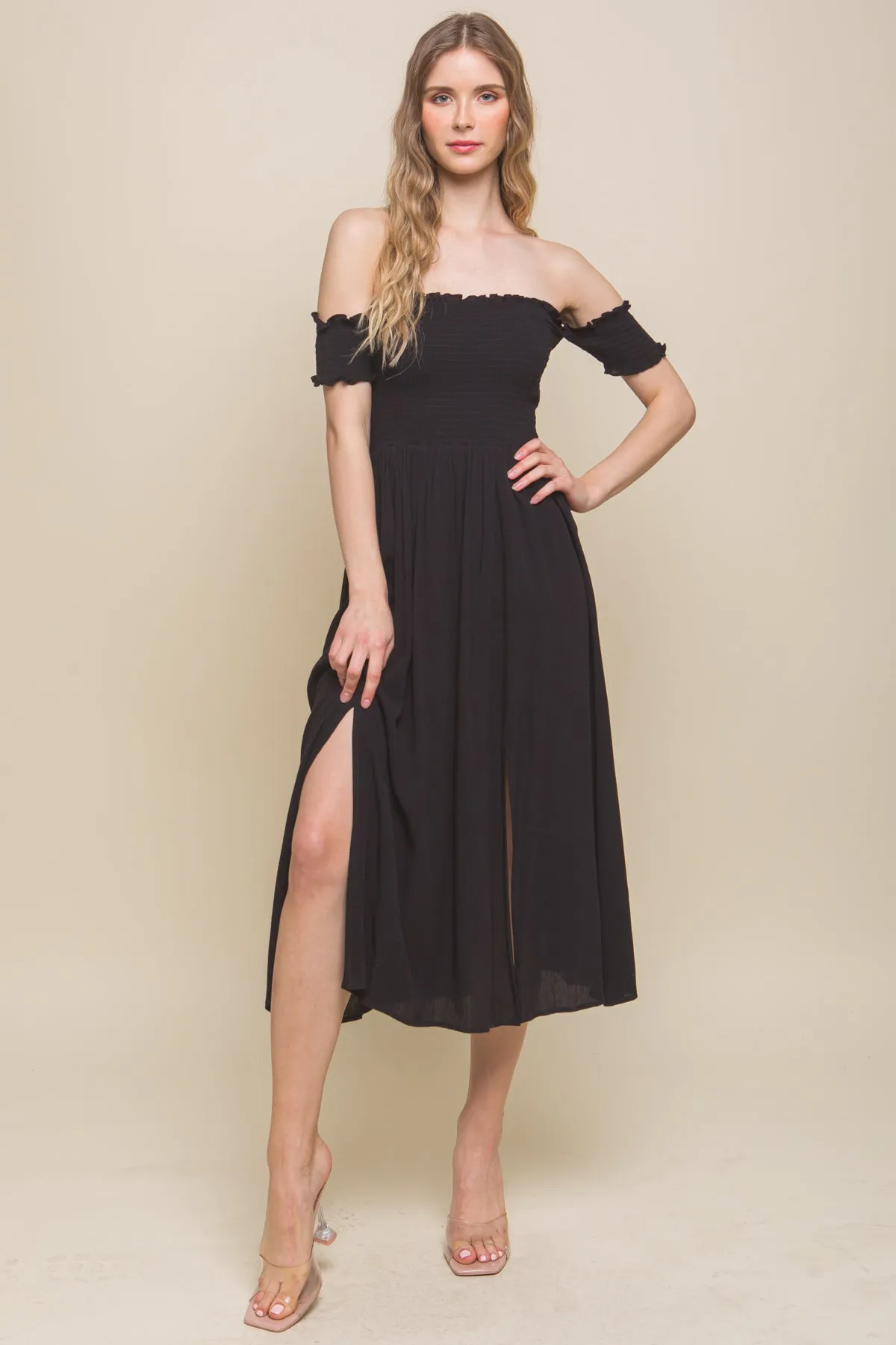 Flowy Off The Shoulder Dress - 6 colors - Ships from The USA