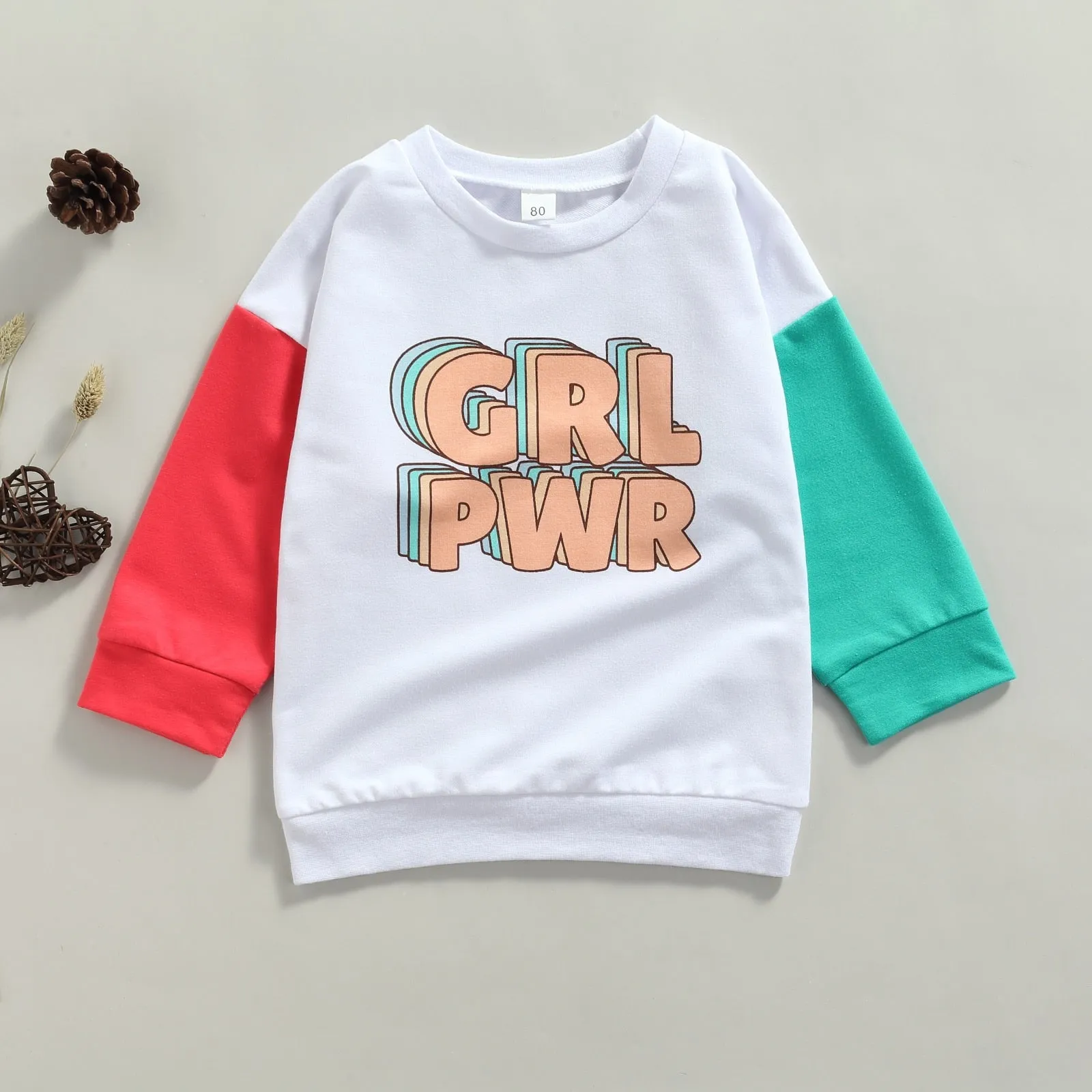 'Girl PWR'  Long Sleeve Sweatshirt, 2T-6T