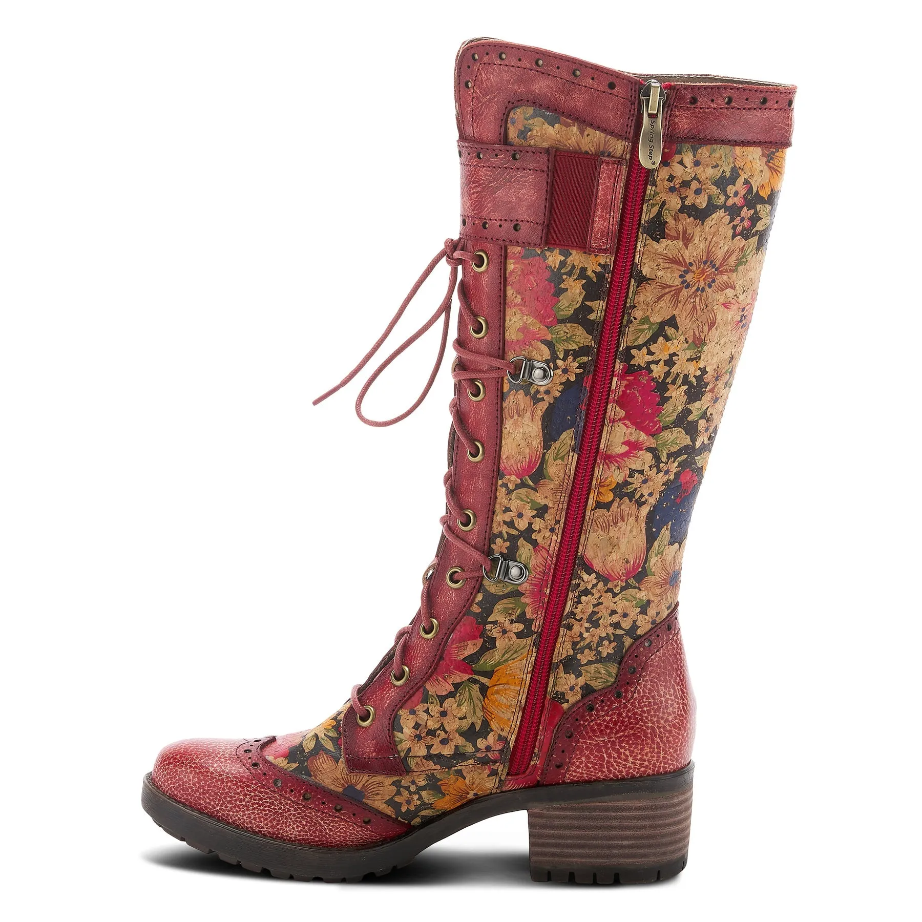 L'ARTISTE KISHA-FLORA RED BOOTS