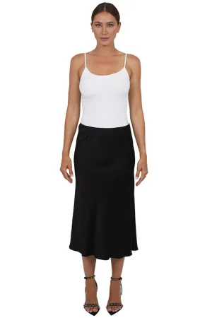 Love Token Satin Midi Skirt