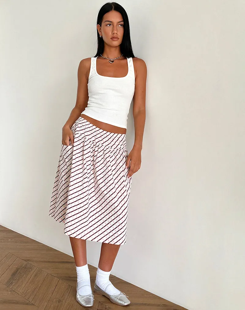 Manasi Midi Skirt in Geometric Tile