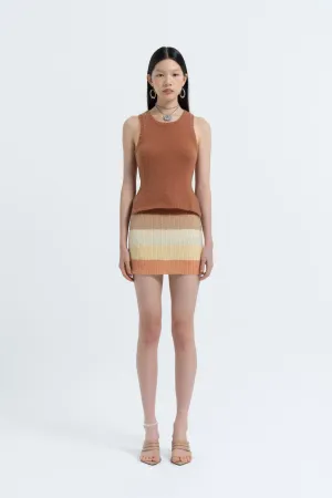 Mohair Mini Skirt in Soft Sunset