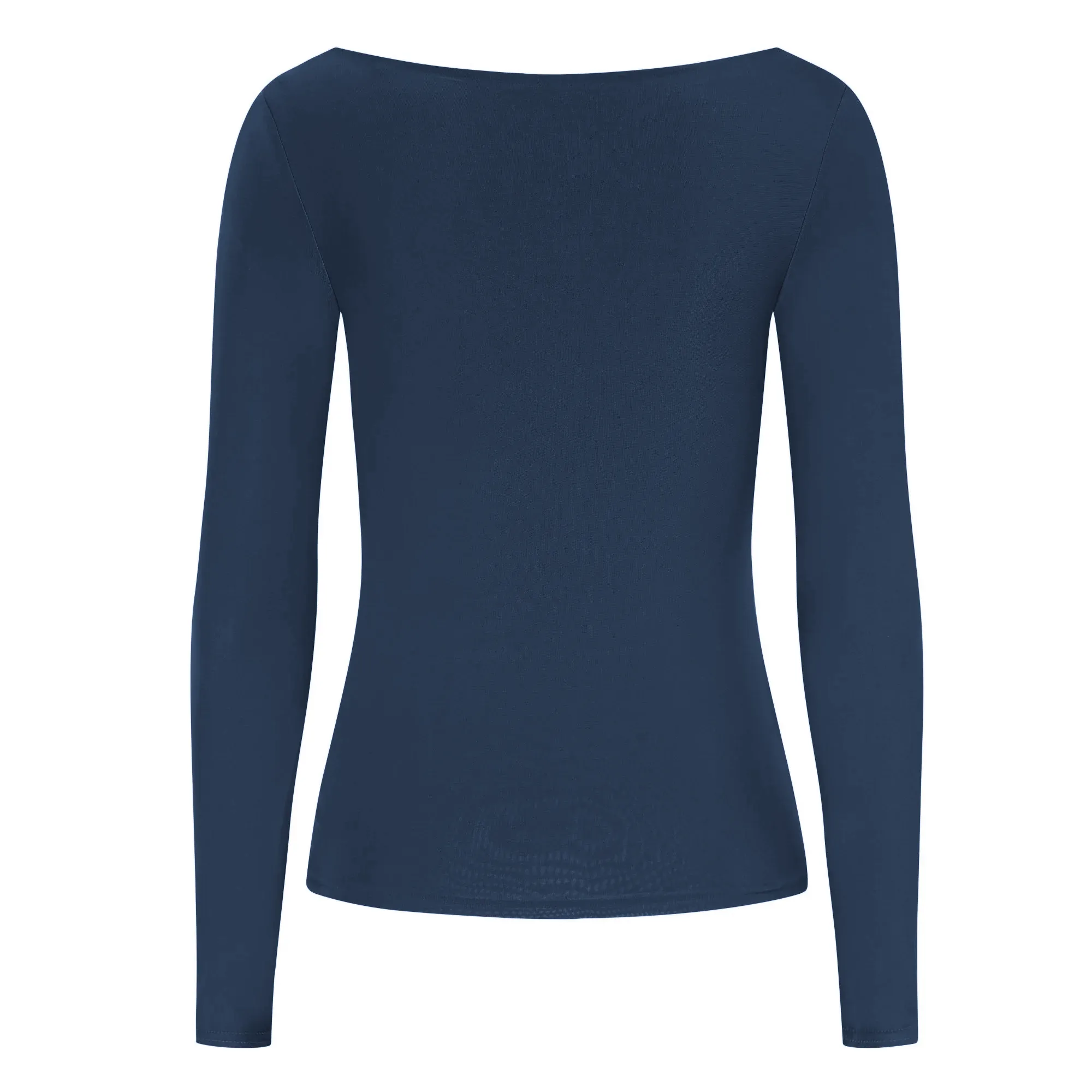 Navy Round Neck Soft Touch Long Sleeve Top