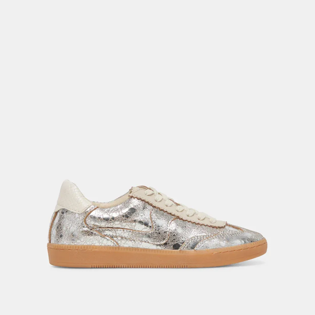 Notice Sneakers Silver Distressed Leather