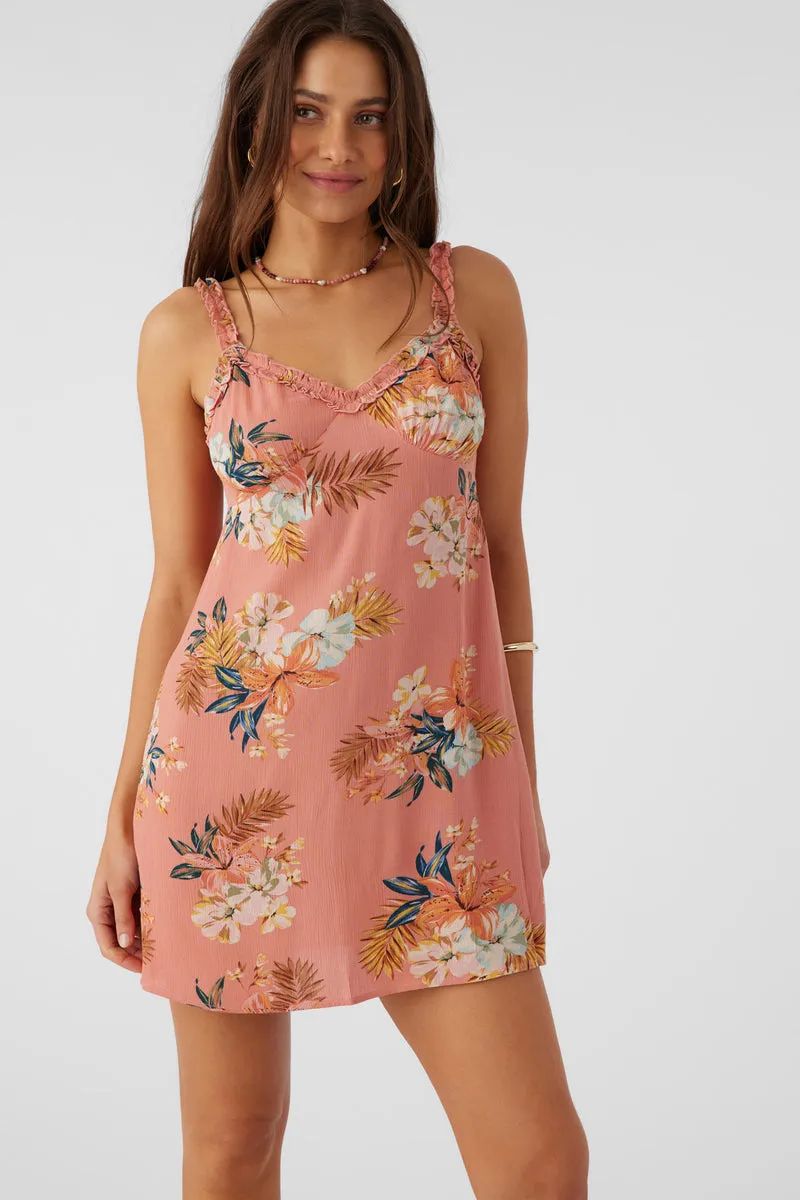 Oneill LUELLA PUNTA TROPICAL MINI DRESS - CANYON CLAY