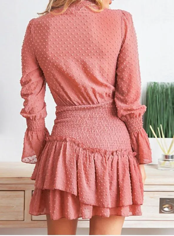 POLKA DOT DRESSES ELEGANT CASUAL PARTY SHORT DRESSES