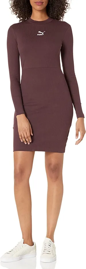 PUMA Women's Classics Ribbed Long Sleeve Dress