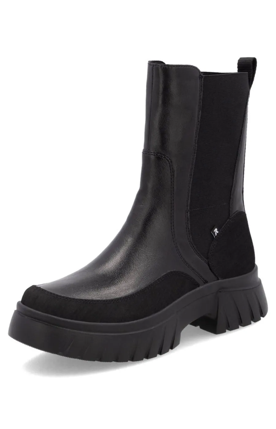 Rieker Faux Leather Chelsea Boot in Black