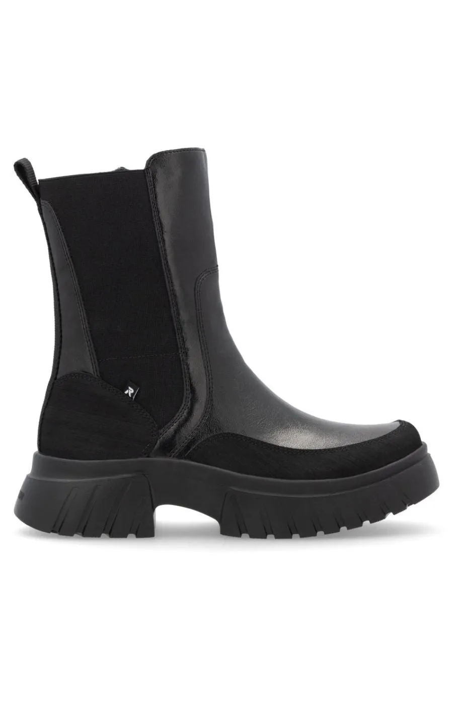 Rieker Faux Leather Chelsea Boot in Black