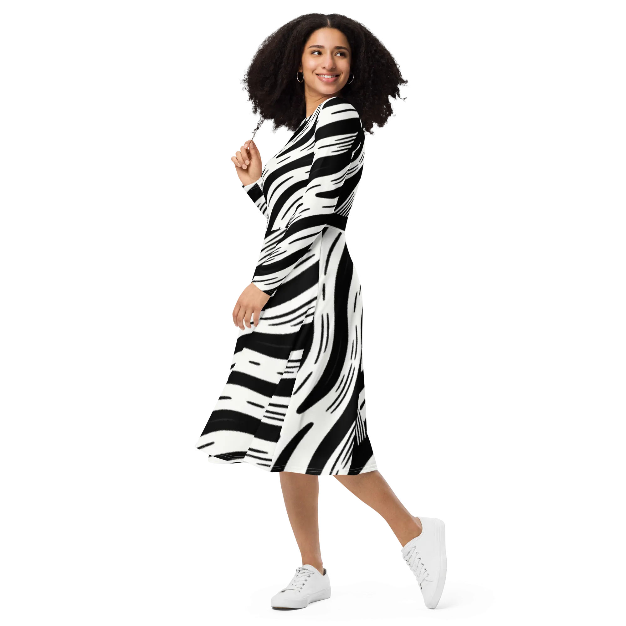 Shopijo Sporty Black White Dress