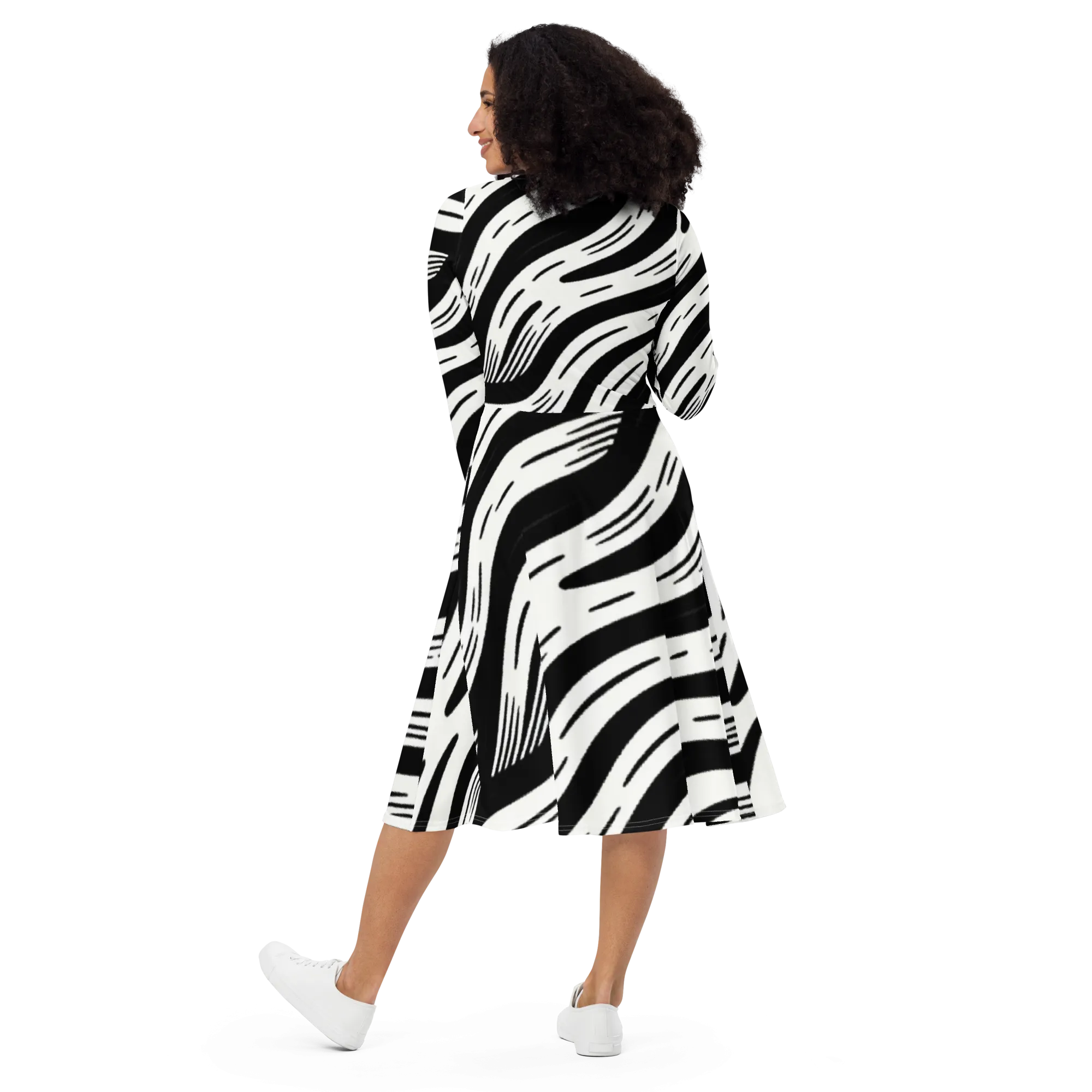 Shopijo Sporty Black White Dress