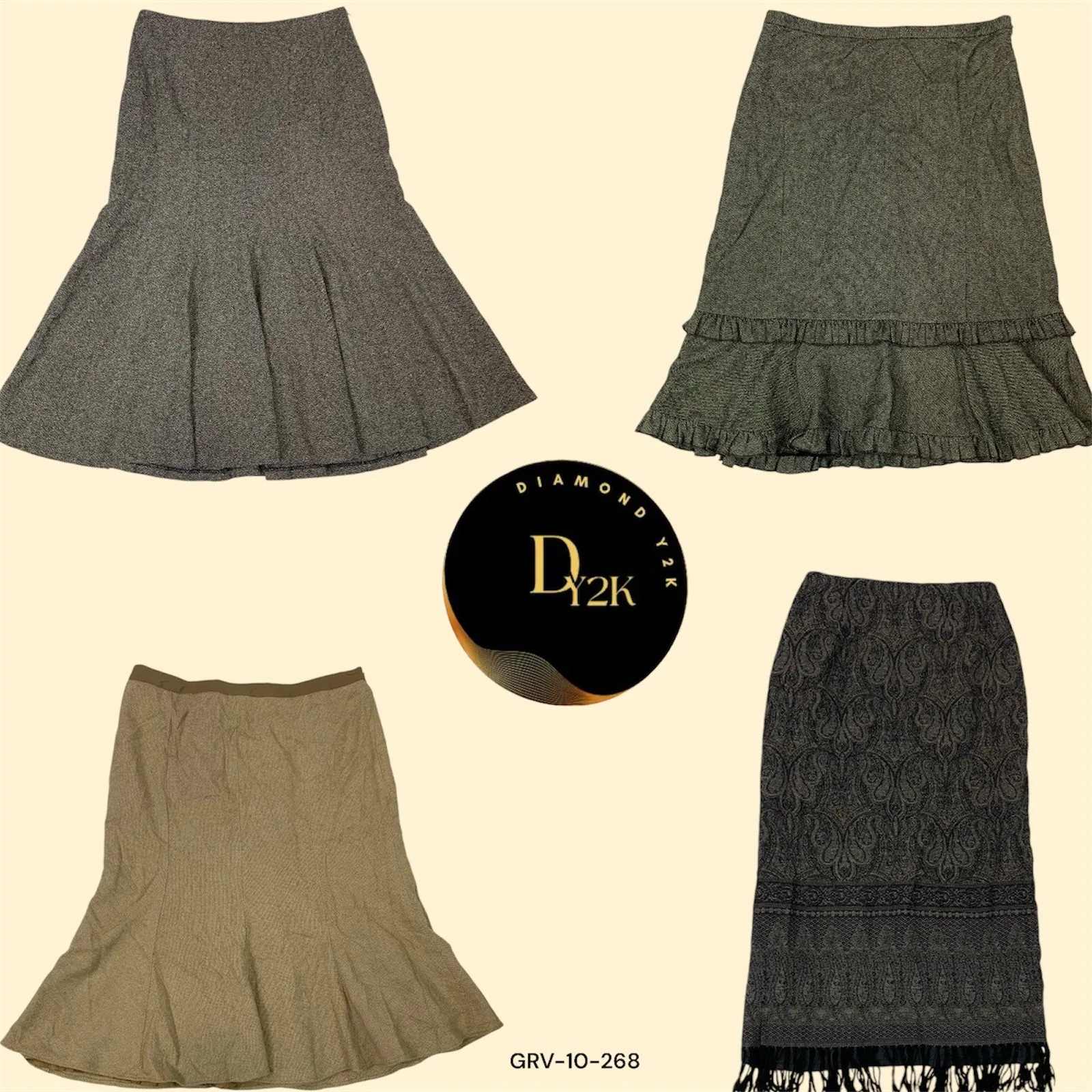 Soft & Stylish: Retro Y2K Wool Skirts (GRV-10-268)