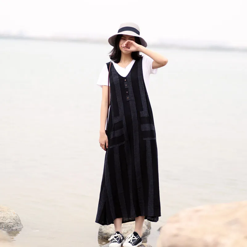 Stripe Women Dresses Casual Summer Women Dresses Long Women Dresses SSM9722