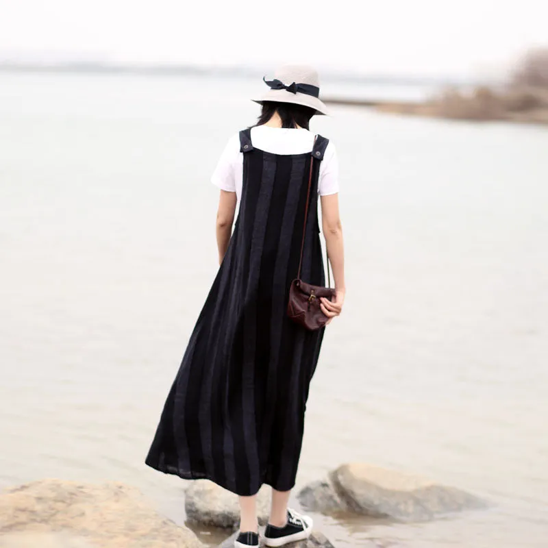 Stripe Women Dresses Casual Summer Women Dresses Long Women Dresses SSM9722