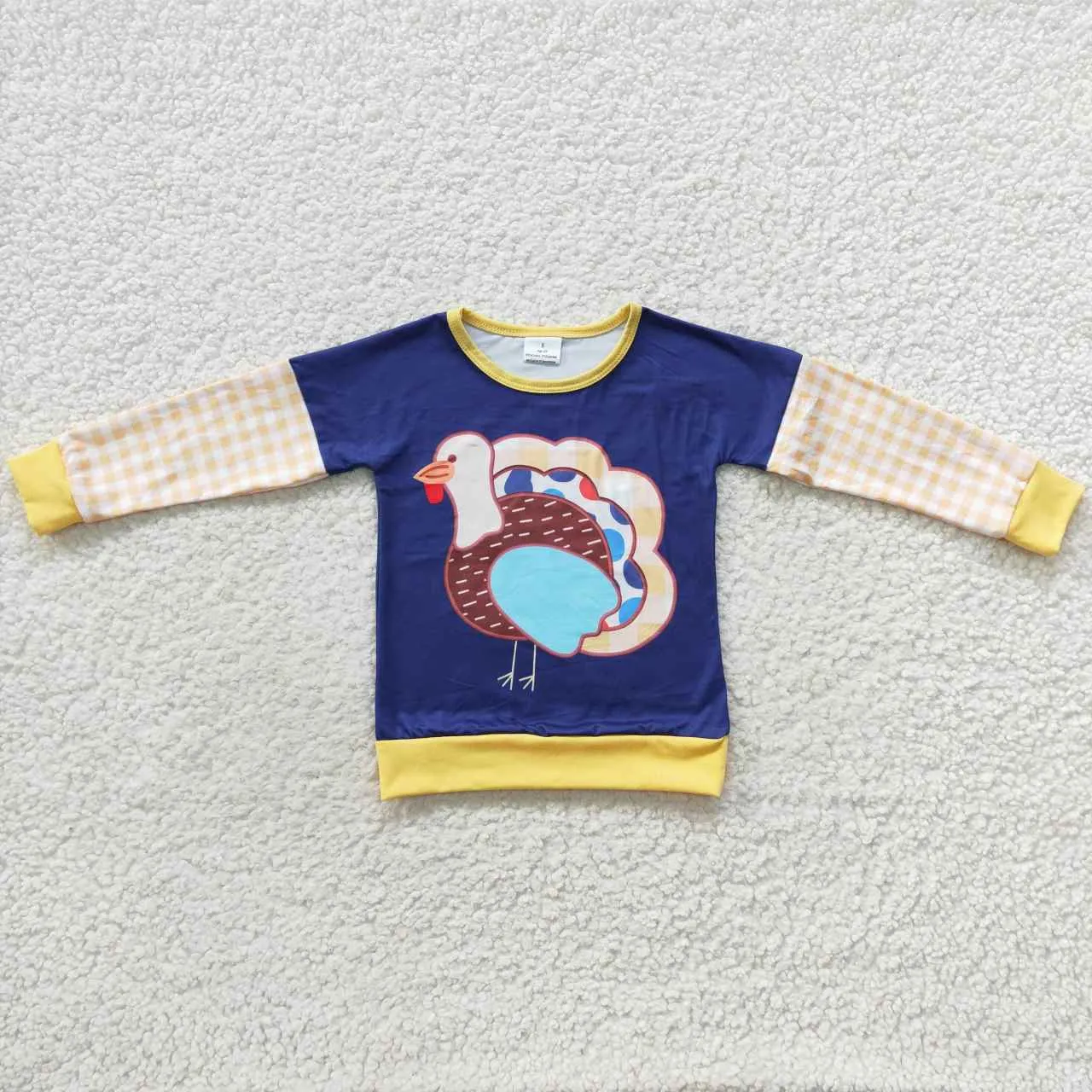 Thanksgiving Turkey Navy Long Sleeve T-shirts BT0244