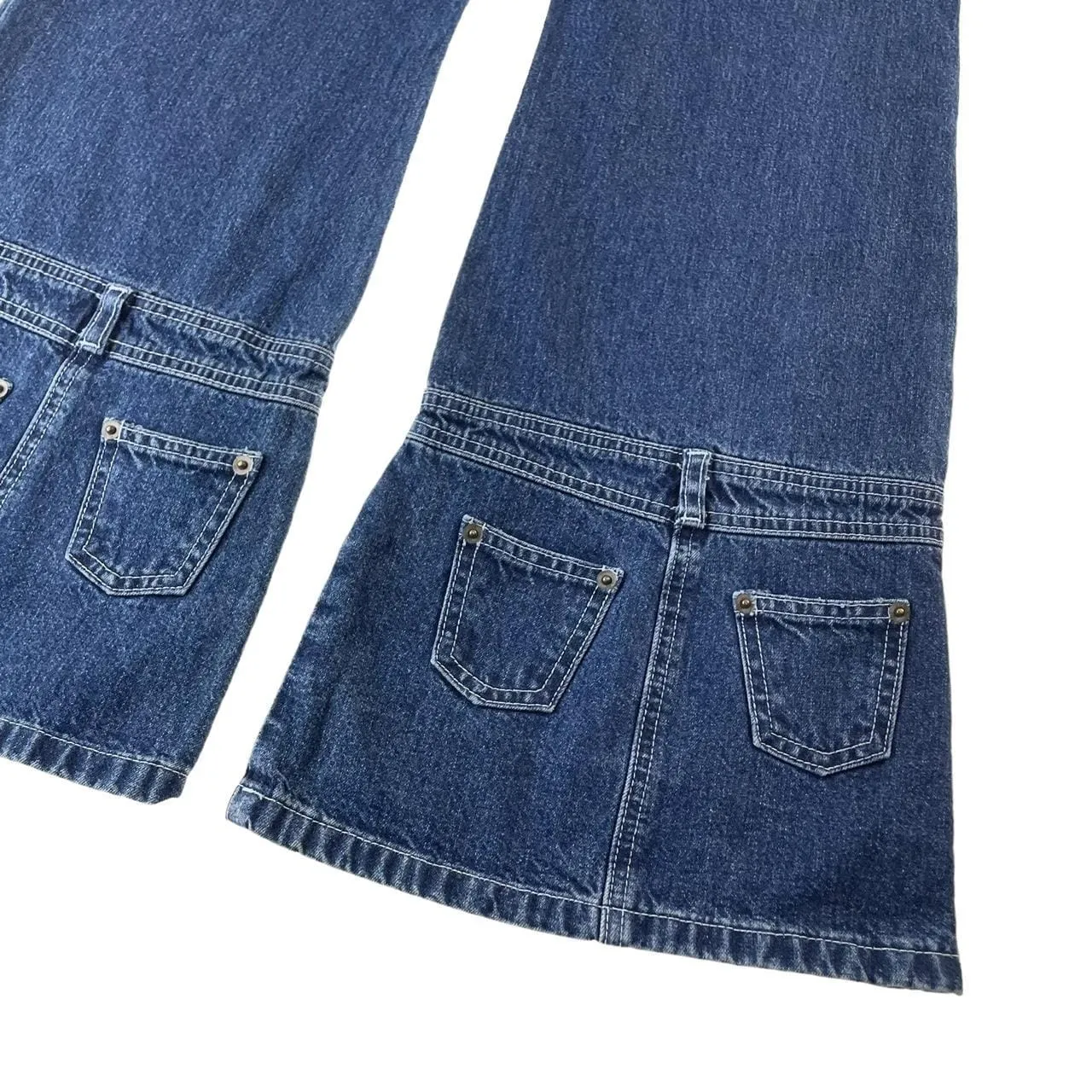 Vintage Mini skirts flared pocket jeans W28