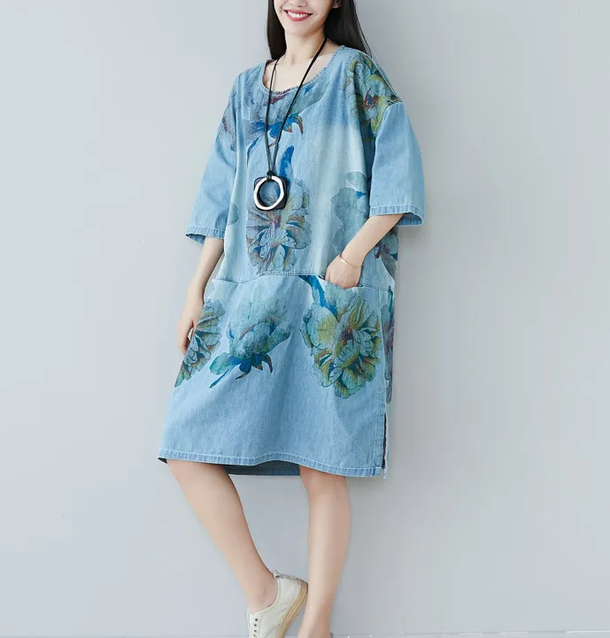 Women Dresses Long Sleeve Casual Summer Cotton Linen Women Dresses CNHK07264