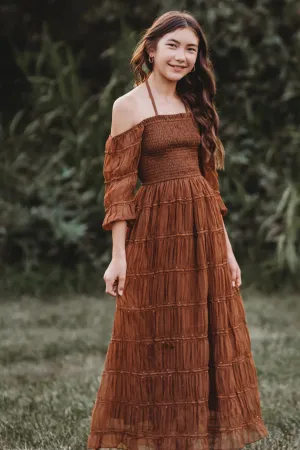 Women's Pippa Maxi (mocha chiffon)