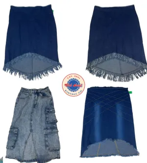 Y2k Bestseller Denim Midi Skirts