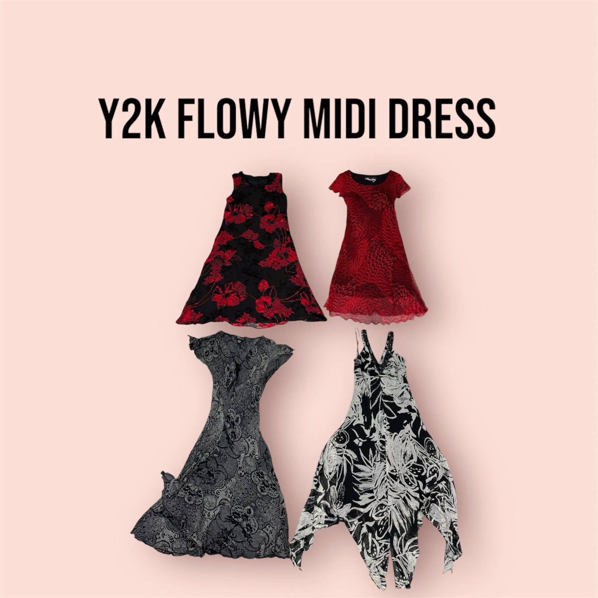 Y2K FLOWY MIDI DRESS